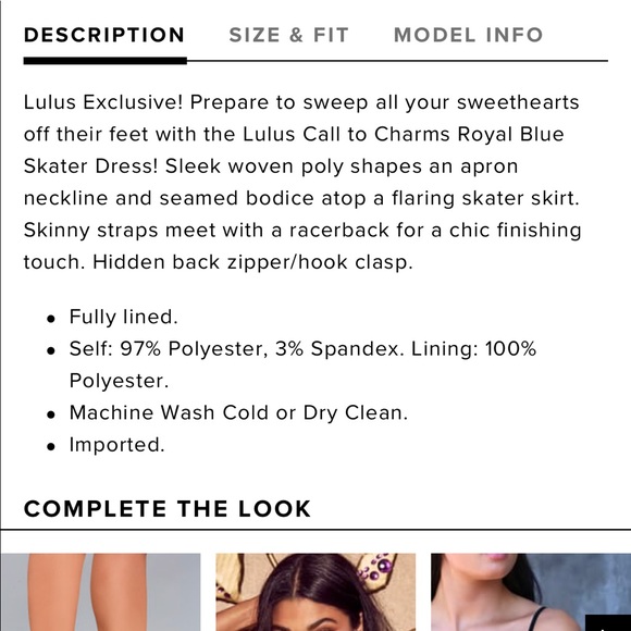 NWT ROYAL BLUE SKATER DRESS - Picture 5 of 6